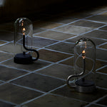 Glass Dome Hymn Accent Table Lamp Led Candle