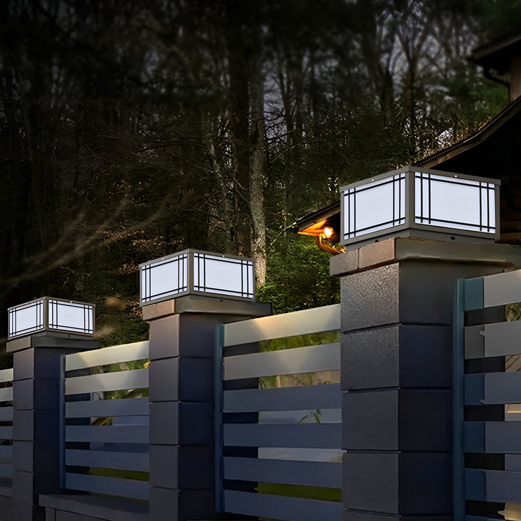 Retro Grilles Solar Fence Post Lights Li002326
