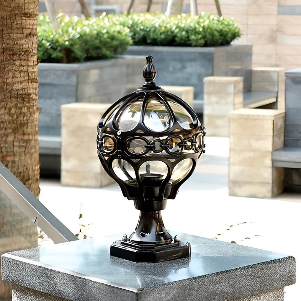 Round Ball Fence Post Lights Ha080221