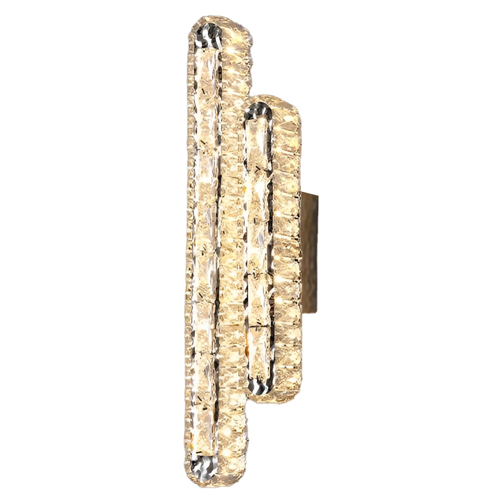 Double Strip Three Step Dimming Light Led Crystal Modern Wall Lamp Wall Sconce Lighting