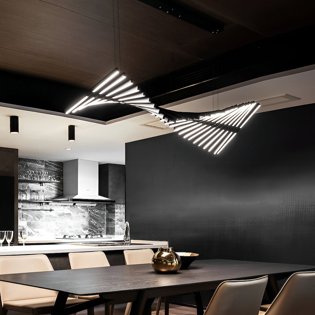 Waves Fishbone Pendant Light Ha084944