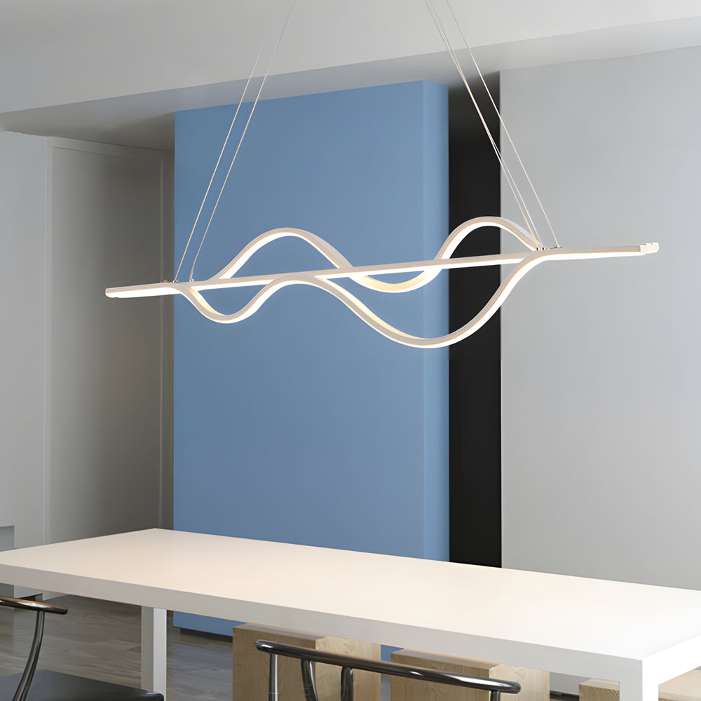 40 Sleek Wave Modern Pendant Light With Dimmable Led