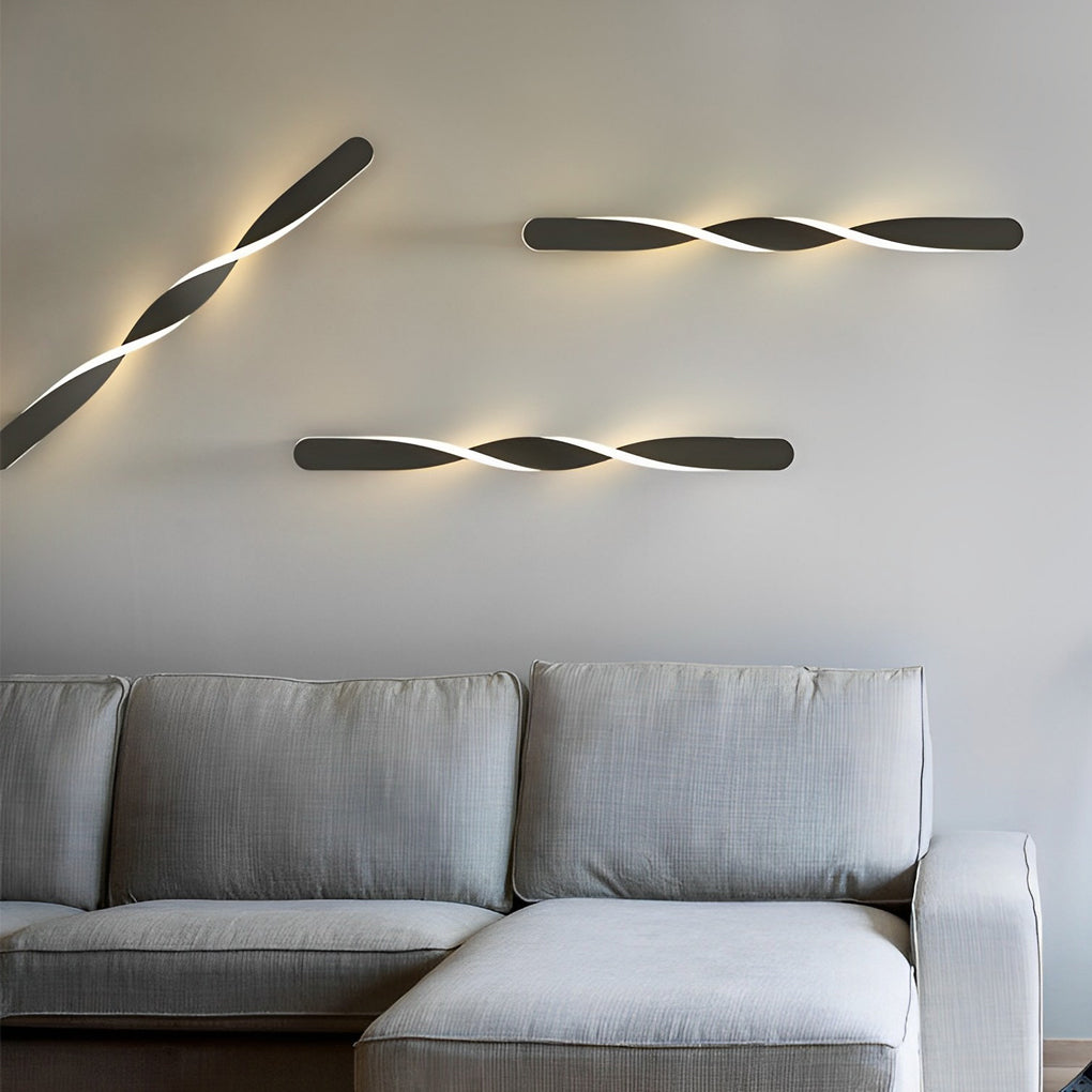 Spiral Long Strip Wall Sconce Lighting Ha084380