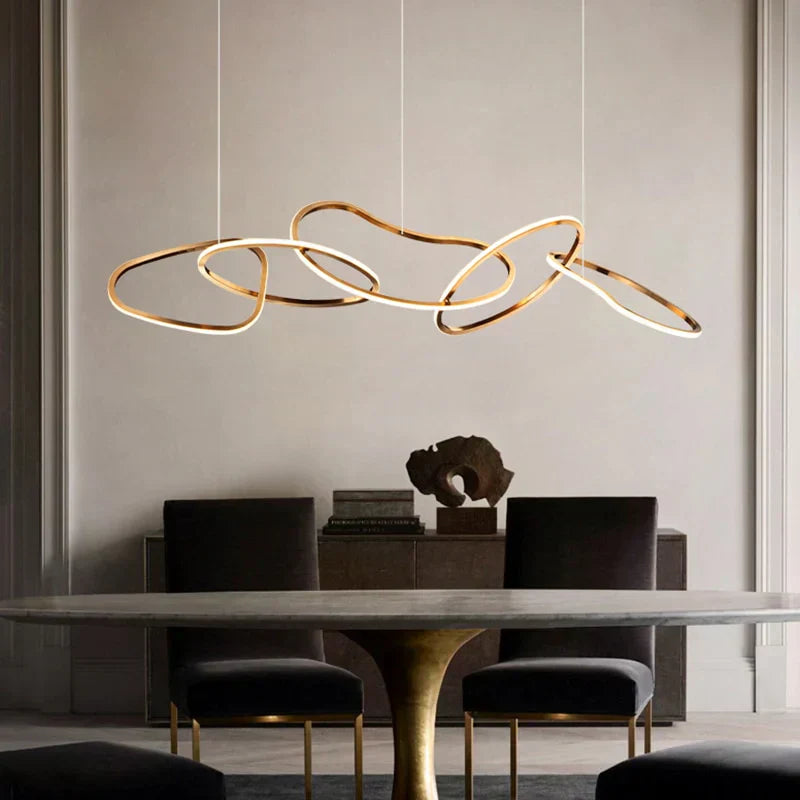 Irregular Chainlink Modern Chandeliers Ha091639