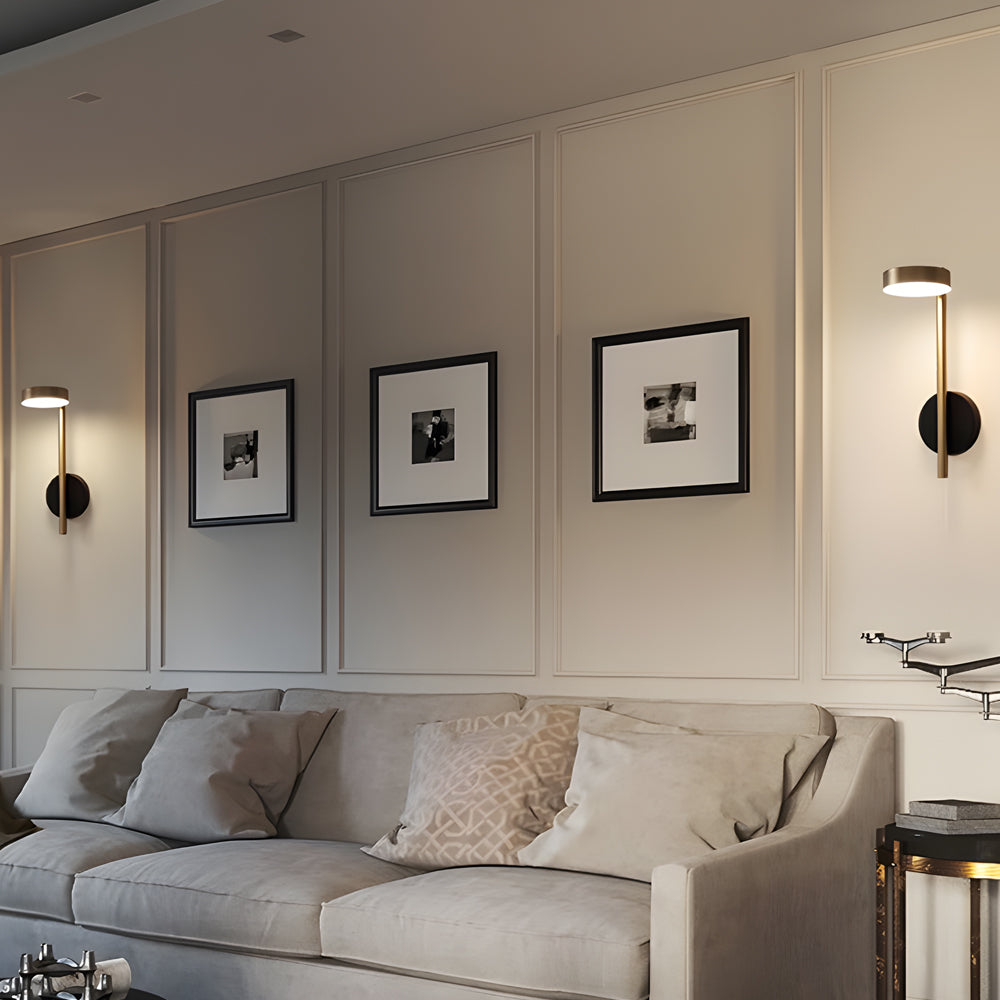 Simple Adjustable Round Led Luxury Aluminum Nordic Wall Light Fixture