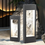 Hollow Square Waterproof Led Black Outdoor Lawn Light