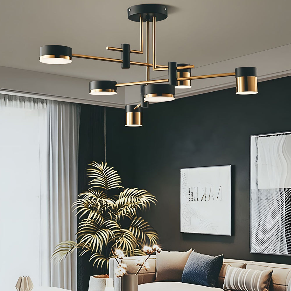 Modern 4 6 8 Light Led Dimmable Sputnik Chandelier