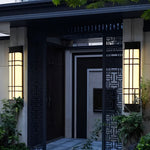 Retro Rectangular Black Outdoor Wall Lamp Li002110
