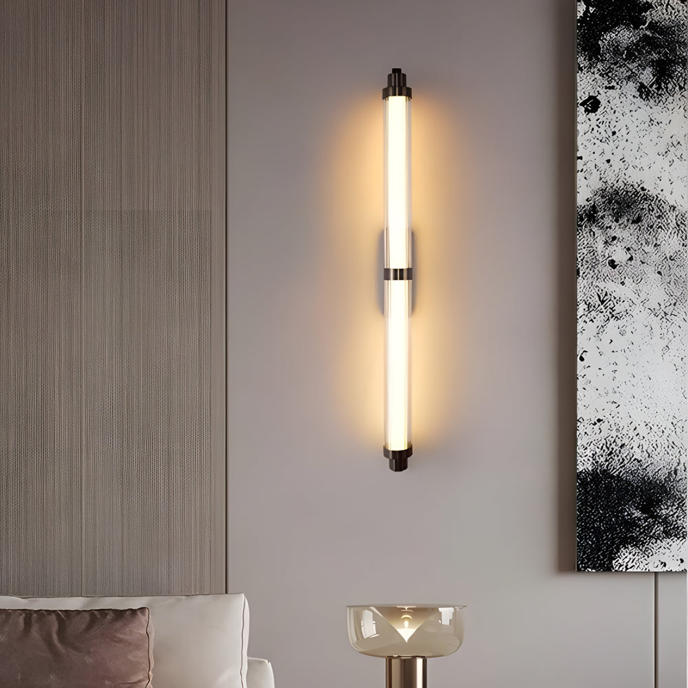 Modern Long Acrylic Tube Led Metallic Indoor Sconce Wall Lamp 27 55 35 43
