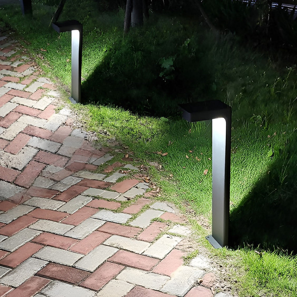Waterproof Dusk To Dawn Sensor Led Modern Outdoor Solar Path Walk Lights Landscape Lights