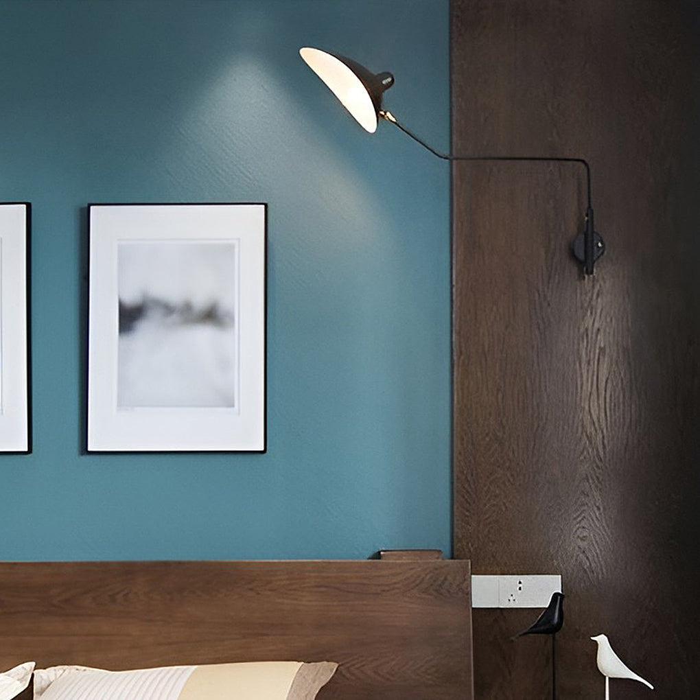 Adjustable Iron Swing Arm Wall Lamp