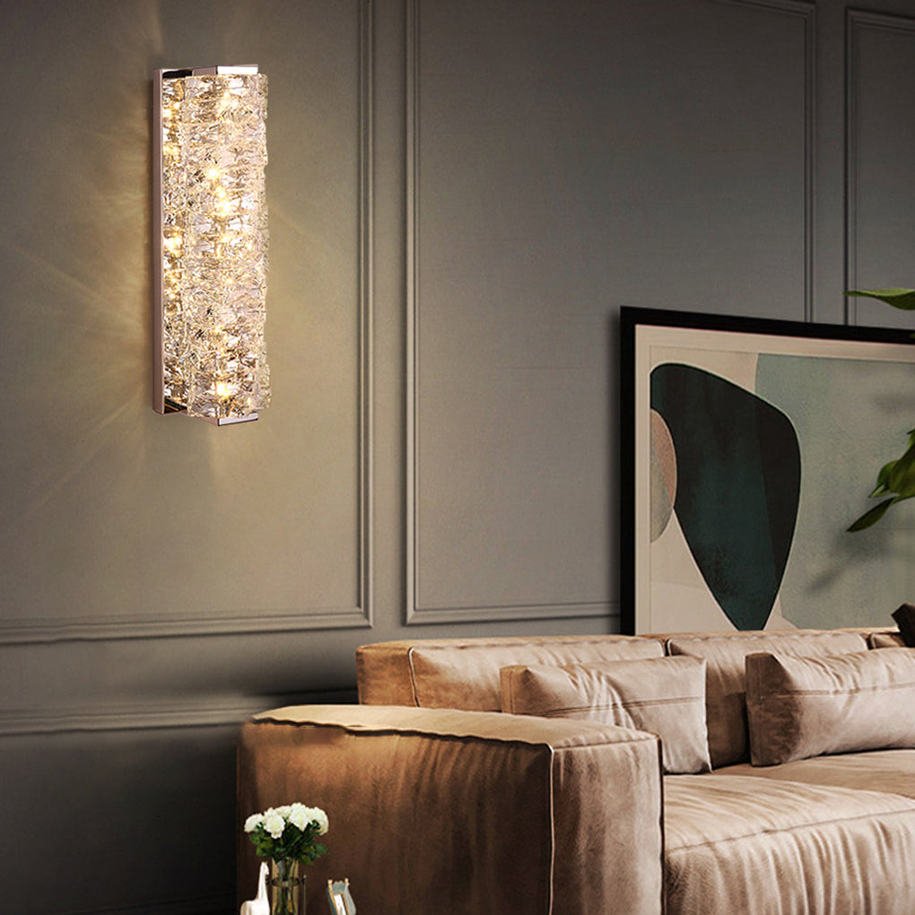 Creative Crystal Three Color Light Led Modern Wall Sconce Lighting Wall Lamp