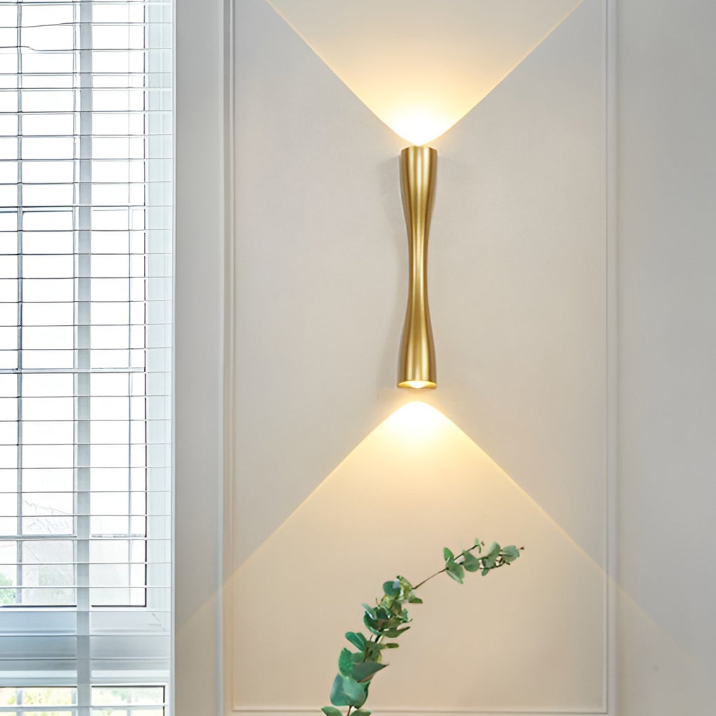 Electroplated Metal Led Up And Down Lights