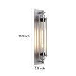 Industrial Vintage Flute Iron 1 Light Wall Lamp Chrome