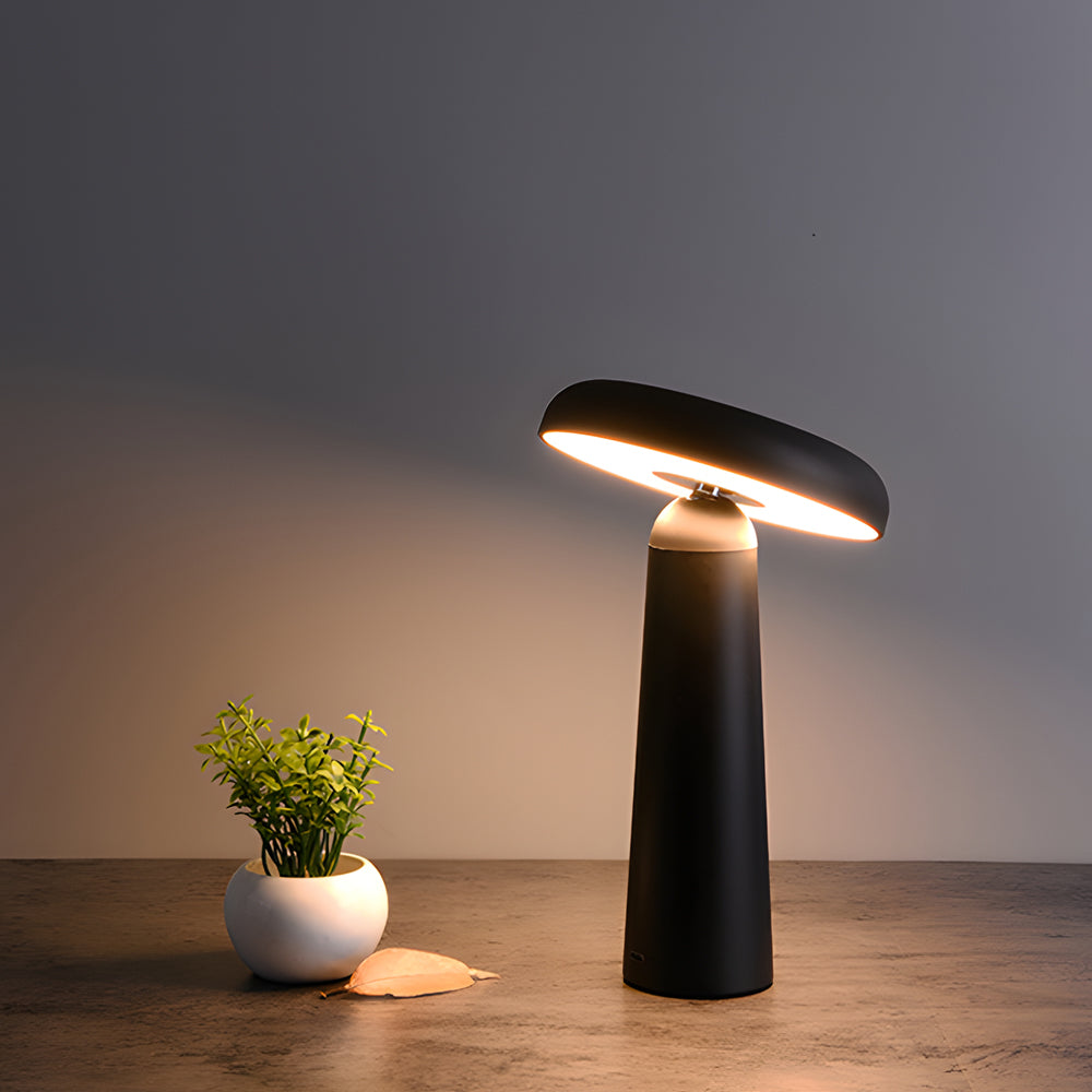 Tiltable Mushroom Touch Dimmable Usb Rechargeable Table Lamp