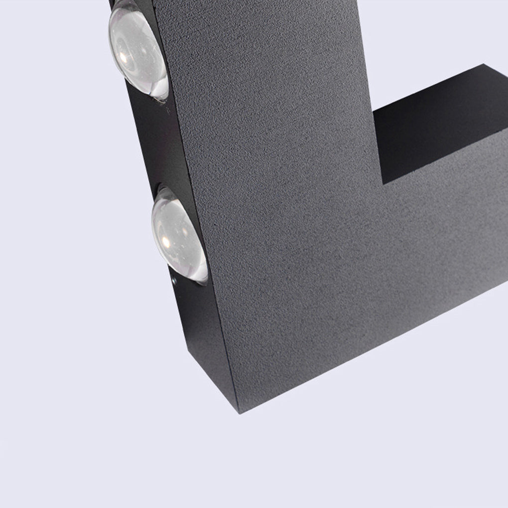 V Shaped Waterproof Led Black Modern Outdoor Wall Lamp