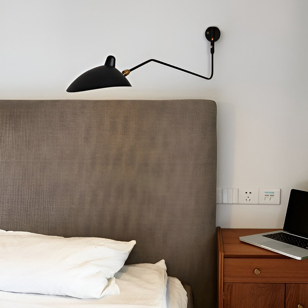 Adjustable Iron Swing Arm Wall Lamp