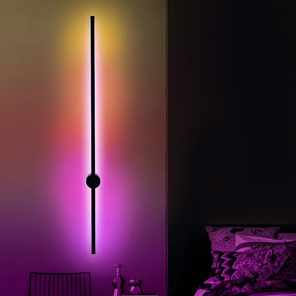Wireless Remote Control Rgb Long Strip Led Wall Lamp