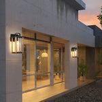 Lantern Shaped Waterproof Glass Industrial Outdoor Wall Sconce Lighting