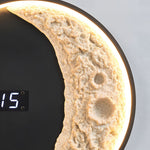 Moon Led Wall Light Wall Digital Clock Astronaut Decor 3 Color Wall Lamp