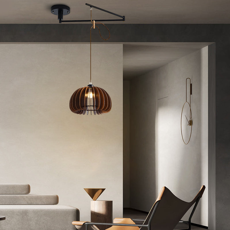 Wood Swing Arm Modern Chandelier Li002610