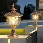 Flower Ball Outdoor Pillar Lamp Ha083712