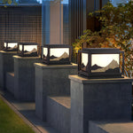 Square Mountain Scenery Solar Post Caps Lights Li002154