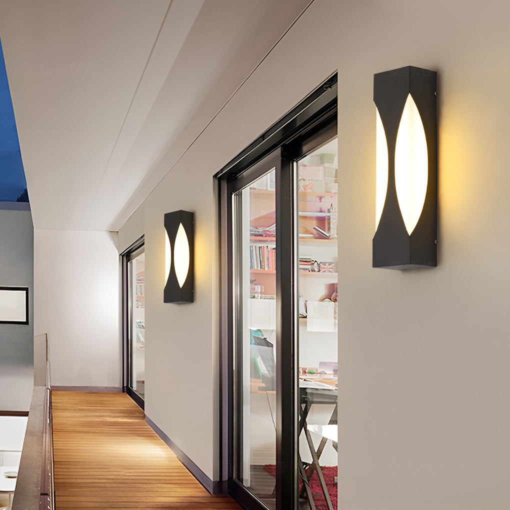 Rectangular Waterproof Led Black Outdoor Wall Sconce
