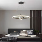 Round Oval Led Black Chandelier Li002236