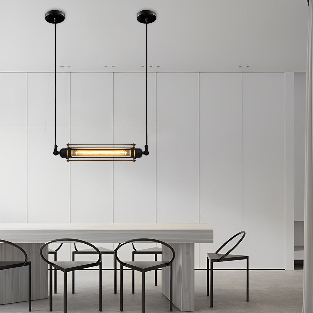 Retro Led Black Pendant Light Ha077320