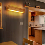Wood Rectangular Waterproof Led Nordic Wall Sconce