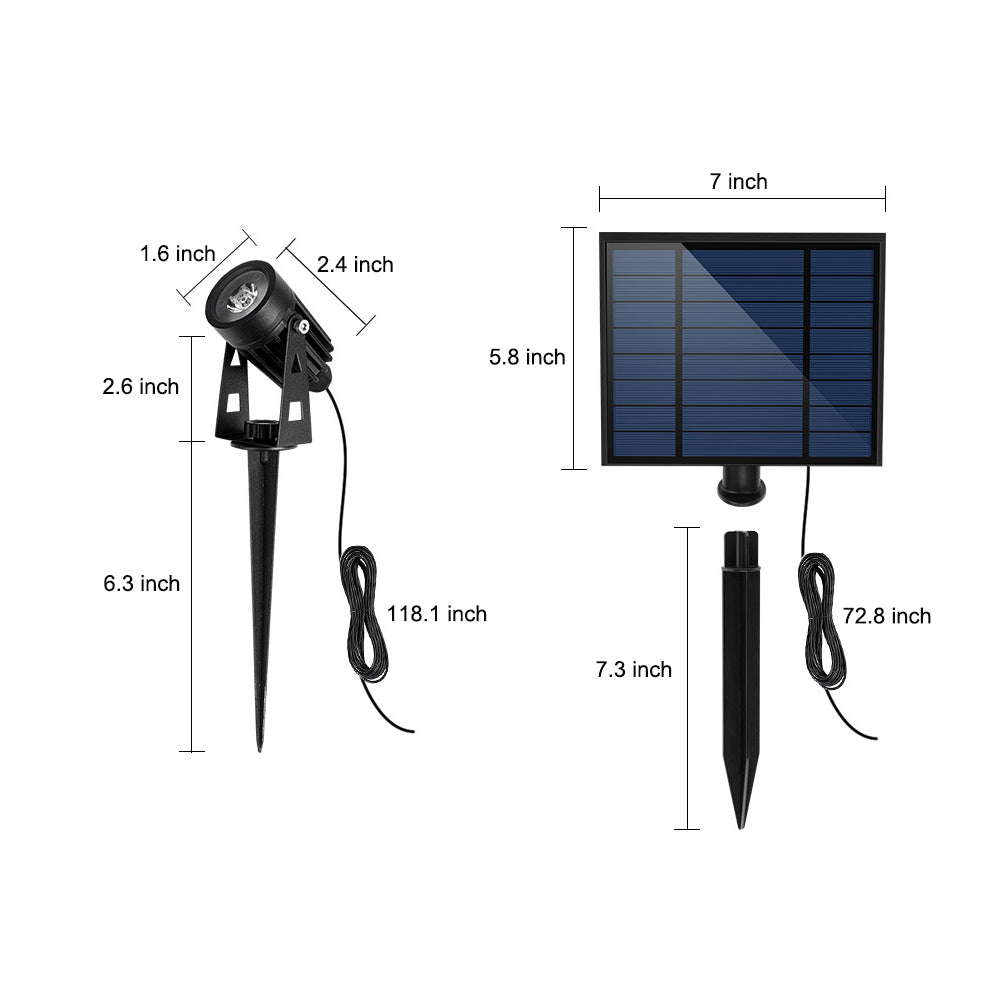4 In 1 Adjustable Solar Outdoor Spotlight 100 200 Lumens