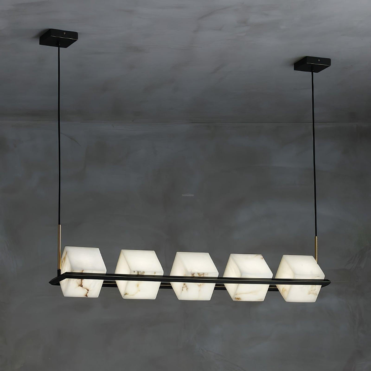 Alabaster Square Box Chandelier with 4/5/6/8/9 heads