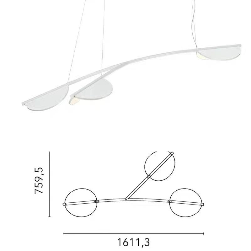 Almendra Organic Chandelier Modern LED Pendant Light for Dining Room and Living Room