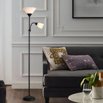 67 Inch Modern Torchiere Uplight Floor Lamp With Adjustable Sidelight