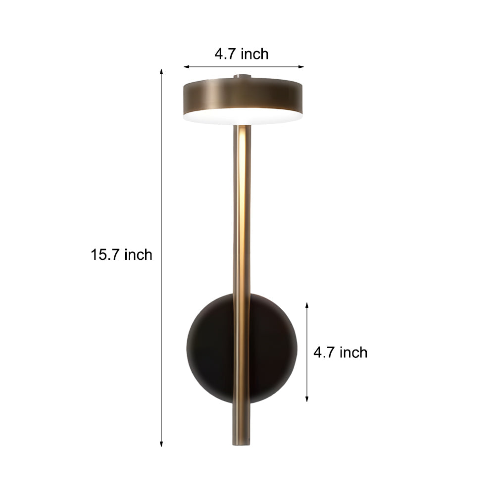 Simple Adjustable Round Led Luxury Aluminum Nordic Wall Light Fixture