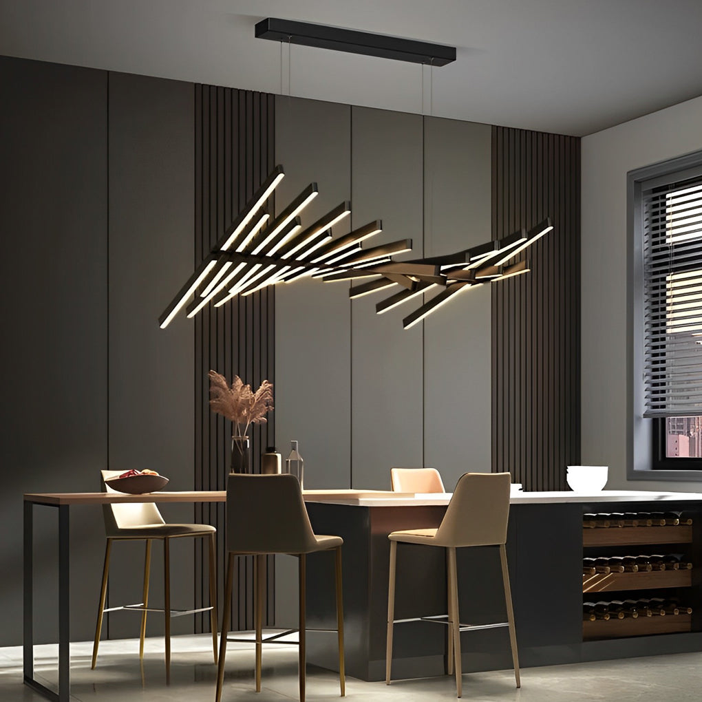 Waves Fishbone Pendant Light Ha084944