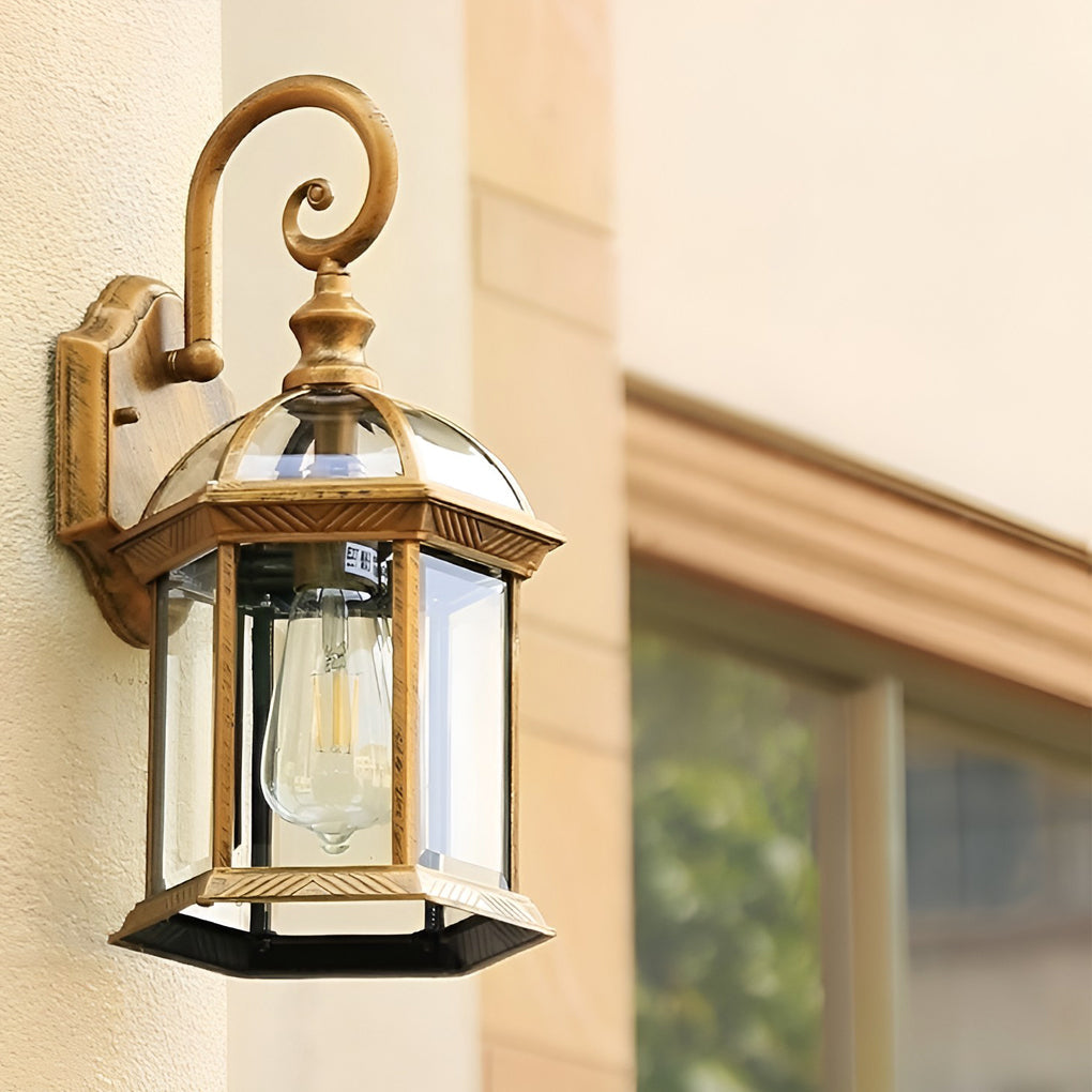 Double Layer Waterproof Glass E27 Vintage Wall Sconce Lighting Wall Lamp