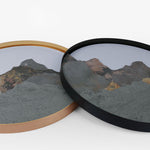 Round Mountain Scenery Painting Wall Light Li002574