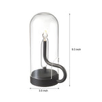 Glass Dome Hymn Accent Table Lamp Led Candle