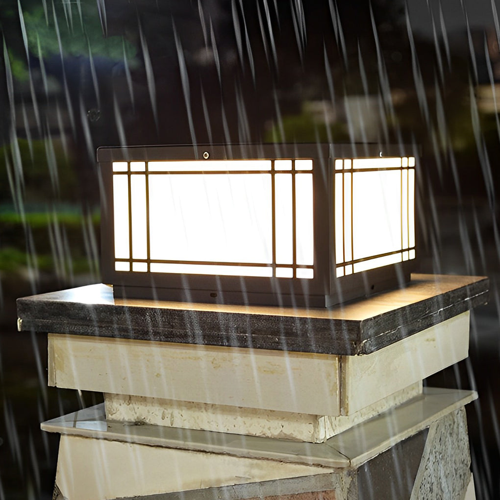 Retro Grilles Solar Fence Post Lights Li002326