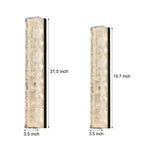 Modern Brass 1 Light Led Wall Sconces Rectangle Wall Light In Ice Resin