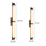 Modern Long Acrylic Tube Led Metallic Indoor Sconce Wall Lamp 27 55 35 43