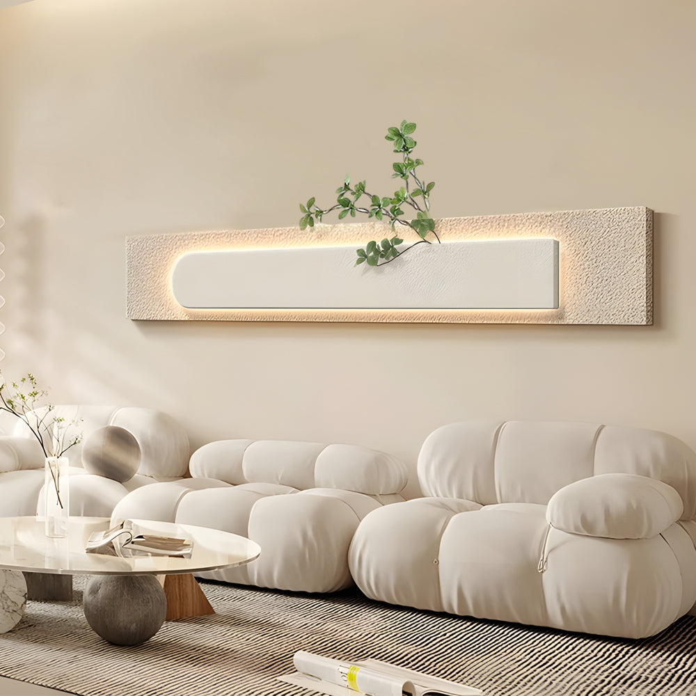 Rectangular Three Dimensional Sandstone Usb Remote Led Wall Lamp Painting