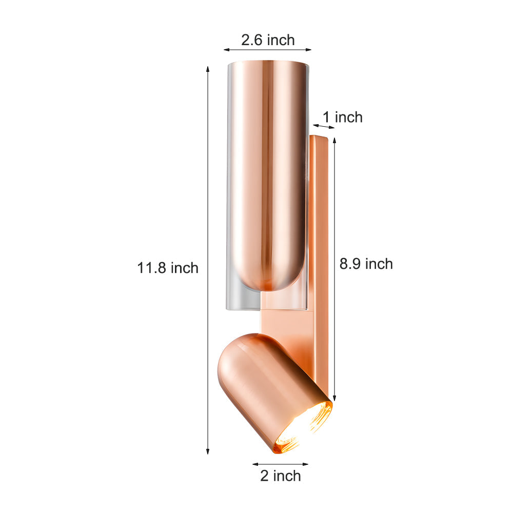 Simple Iron Cylinder Adjustable Up And Down Lighting Modern Wall Lamp