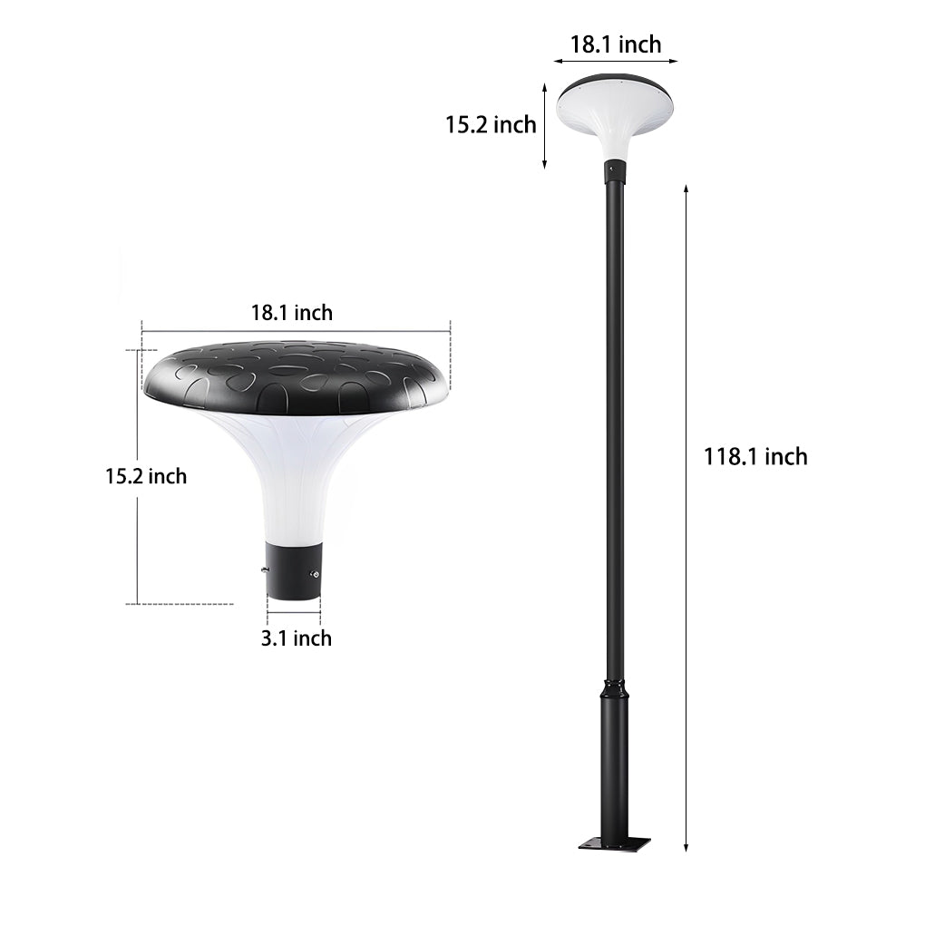 Round Solar Lamp Post Ha092026