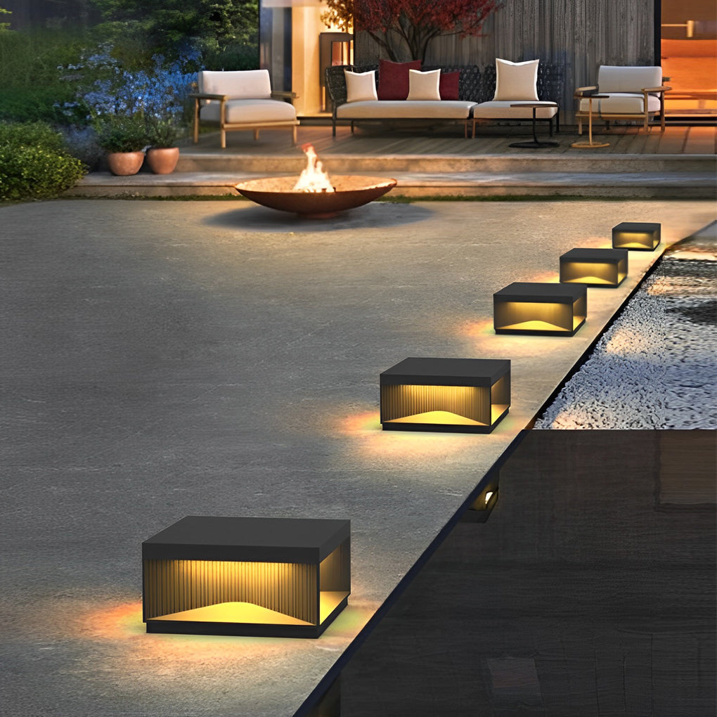 Square Solar Fence Post Light Ha082503