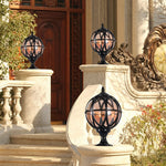 Round Glass E27 Waterproof Outdoor Post Light
