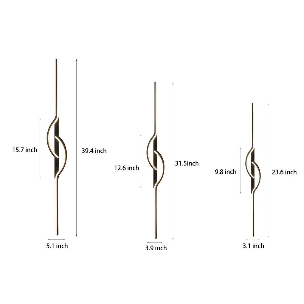 Strip Black Modern Wall Lamp Ha091881