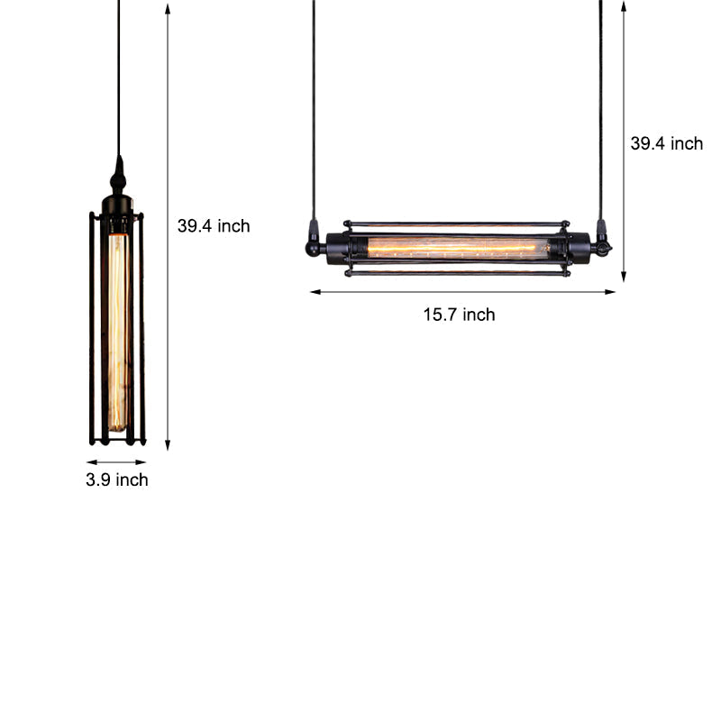 Iron Antique Pendant Lights With Tungsten Bulb Li002622